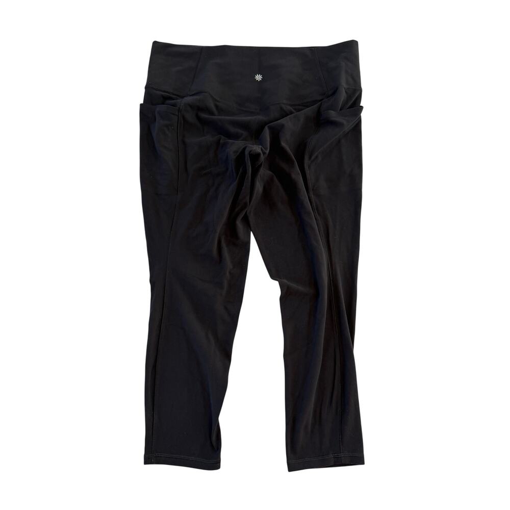 Athleta Salutation Stash 7/8 Cropped Capri Tights Leggings Womens XL Black - Picture 2 of 16